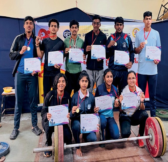 Our College conducted District-Level weightlifting competition.
